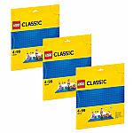 Lego® Classic 10714 Blaue Bauplatte 3er-Sparset