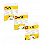 Lego® Classic 11010 Weisse Bauplatte - 3er-Sparset