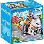 PLAYMOBIL® 70051 Notarzt-Motorrad mit Blinklicht
