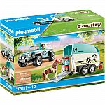 PLAYMOBIL® 70511 PKW mit Ponyanhänger