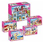 PLAYMOBIL® 70205 Dollhouse - Großes Puppenhaus - 5-teiliges Sparset